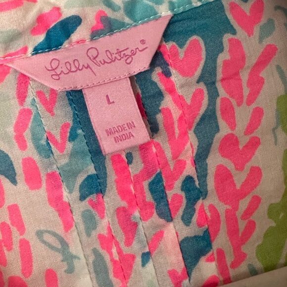 Lilly Pulitzer Lets Cha Cha Captiva Women’s Tunic L - Picture 8 of 9